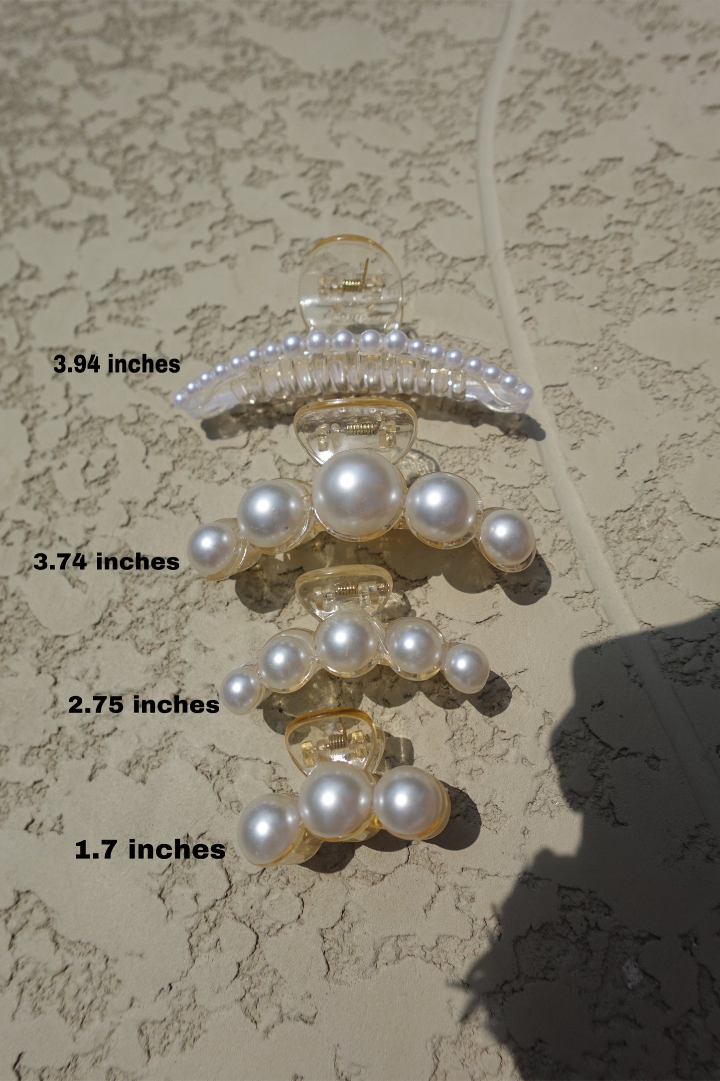 Pearl Hair Claw Clips 4 pcs