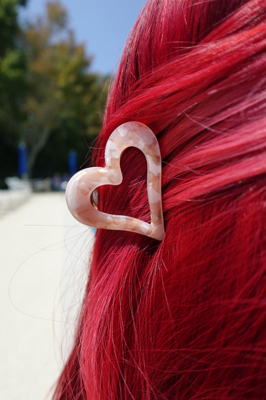 Heart Metal Hair Claw Clip 2pcs